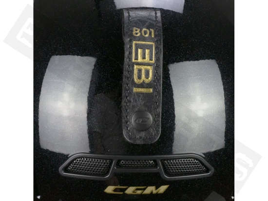 Casco E-Bike CGM 801G EBI GOLD Nero/ Oro perlato (visiera sagomato)